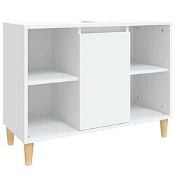 vidaXL Meuble d'évier blanc 80x33x60 cm bois d'ingénierie