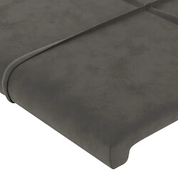 Acheter Maison Chic Lot de 4 Têtes de lit design pour chambre - Décoration de lit Gris foncé 80x5x78/88 cm Velours -MN34255