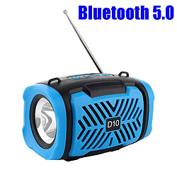 Acheter Universal Haut-parleur Bluetooth 5.0 pour téléphone portable avec support pour disque USB, carte TF, radio FM | haut-parleur portable (bleu)