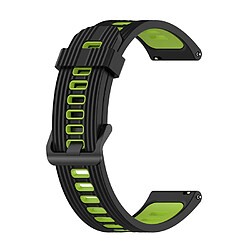 Avis 22MM Bracelet de montre rayé en silicone, Bracelet de montre, Accessoires pour Huawei Watch GT3 SE ( noir citron vert )