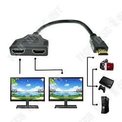 Tech Discount TD® Adaptateur HDMI multi prise connecteur périphériques grande résolution pour télévisions grands écrans compatibilité universelle