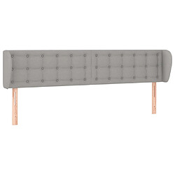 vidaXL Tête de lit avec oreilles Gris clair 183x23x78/88 cm Tissu