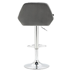 Non Tabouret de bar Braga velours chrome pas cher