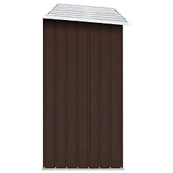 Avis vidaXL Abri de stockage de bois Acier galvanisé 330x84x152 cm Marron