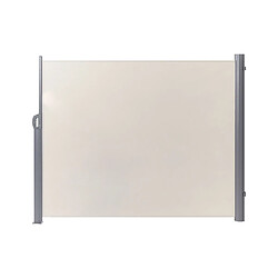 Beliani Auvent de jardin latéral rétractable beige 160 x 300 cm DORIO