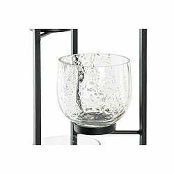 Acheter Bougeoir DKD Home Decor Verre Noir Transparent 18 x 18 x 76 cm Fer