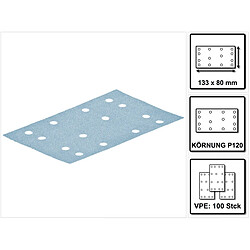 Festool Abrasifs Rectangulaires StickFix 80x133 mm