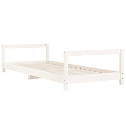 Avis Maison Chic Lit simple Cadre de lit pour enfants,Lit d'Enfant Moderne blanc 90x190 cm bois de pin massif -MN16730