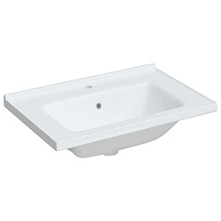 vidaXL Évier salle de bain blanc 71x48x19,5 cm rectangulaire céramique