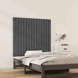 Avis Maison Chic Tête de lit scandinave pour lit adulte,Meuble de chambre murale Gris 95,5x3x90 cm Bois massif de pin -MN39158