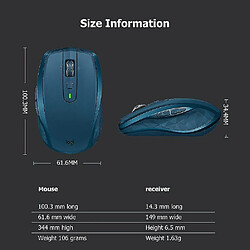 Acheter Universal Souris mobiles sans fil souris multi-périphériques (bleu)