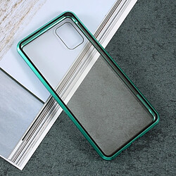 Bumper en métal cadre d'adsorption magnétique double face vert pour votre Samsung Galaxy A51 SM-A515