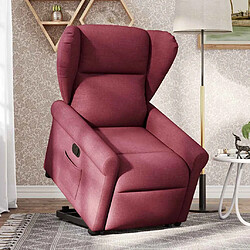 vidaXL Fauteuil inclinable rouge bordeaux tissu