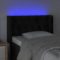 Acheter Maison Chic Tête de lit scandinave à LED,meuble de chambre Noir 83x16x78/88 cm Velours -MN49303