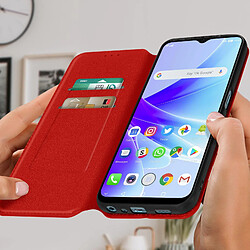 Avis Avizar Housse pour Oppo A57 et A57s Clapet Porte-carte Support Vidéo rouge