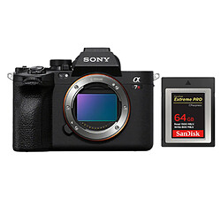 Appareil photo Sony A7R V + Carte SanDisk 64 Go Extreme Pro CF CFexpress Type B