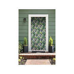 Rideau de porte moustiquaire en toile feuilles tropicales 140 x 225 cm - Morel