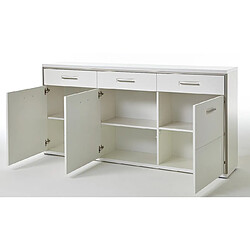 Avis Pegane Buffet en métal coloris blanc brillant - Longueur 184 x Hauteur 89 x Profondeur 45 cm