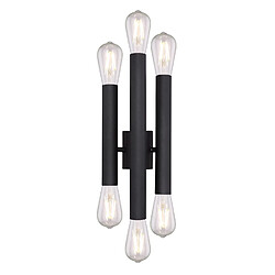 Globo Lighting Applique murale design industriel Upod - 6 Ampoules - Noir