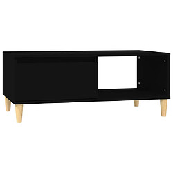 vidaXL Table basse Noir 90x50x36,5 cm Bois d'ingénierie