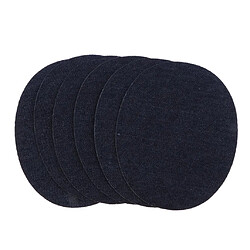 6 Pièces / Paquet Denim Fer Sur Jean Patchs Kit De Réparation De Jeans Ovale Bleu Marine