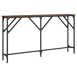 Maison Chic Table console | Meuble d'entrée | Table d'appoint chêne marron 140x23x75 cm bois d'ingénierie -GKD46115