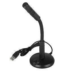 Universal USB micro flexible stand bureau enregistrer microphone pc bureau ordinateur portable noir