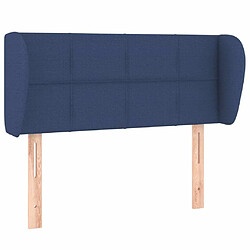 Maison Chic Tête de lit moderne avec oreilles pour chambre - Décoration de lit Bleu 83x23x78/88 cm Tissu -MN24555