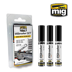 Mig Jimenez Ammo Peintures Oilbrusher Bare Metal Colors Set