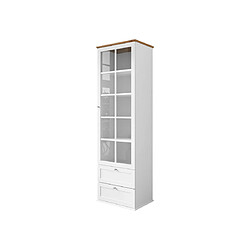 Bestmobilier Francesco - vitrine - bois et blanc - 201 cm