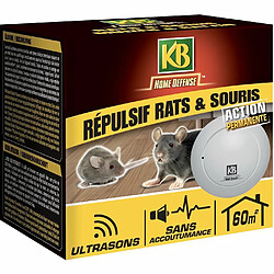 Kb Répulsif rats et souris ultrasons 60m²