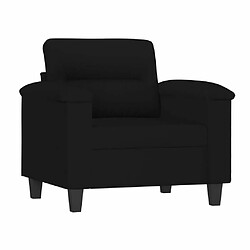 Avis Maison Chic Ensemble de canapés 3 pcs avec coussins, Canapé droit Sofa pour Salon noir tissu microfibre -GKD671516