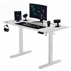 Sense7 Nojo Table d'ordinateur Gamingtisch Bureau, 120 x 60 cm, réglage électrique de la hauteur, fonction mémoire, porte-casque, organisateur de câbles