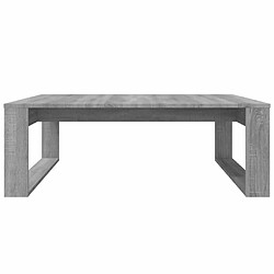 Maison Chic Table basse,Table Console Table d'appoint, Table pour salon Sonoma gris 100x100x35 cm Bois d'ingénierie -MN94908 pas cher