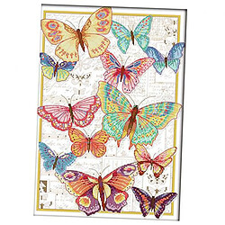 kit de broderie au point de croix, motif papillon a broder