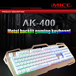 Avis Wewoo Clavier QWERTY gris pour ordinateur portable PC AK-400 Interface USB 104 touches câblé coloré rétro-éclairage Gaming