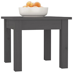 Avis vidaXL Table basse Gris 35x35x30 cm Bois massif de pin