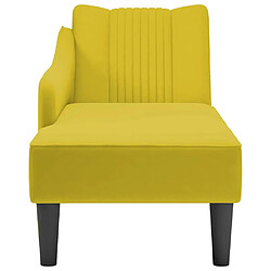 Avis vidaXL Fauteuil long - Velours jaune