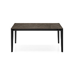 Inside 75 Table extensible 8 couverts PENTAGON 210cm pieds métal plateau mélaminé bronze