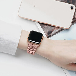 Avizar Bracelet pour Apple Watch 41mm / 40mm / 38 mm Maillons Acier Rose pas cher