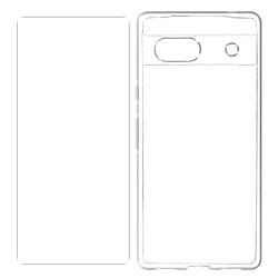 Avizar Coque pour Google Pixel 7a Silicone Gel et Verre Trempé 9H Transparent