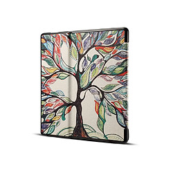 Coque en TPU + PU impression de modèle arbre de vie pour votre Amazon Kindle Oasis 7 pouces (2019)