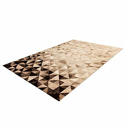 Paris Prix Tapis Tissé à Poils Ras Naila Crème & Marron 120 x 170 cm