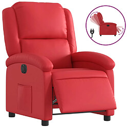 vidaXL Fauteuil inclinable électrique Rouge Similicuir