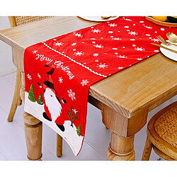 Avis C43 Décorations de Noël Rouge Old Man Snowflake Table de table Snowflake Runner Table de création Table de runner Dress Up Nappe de Noël