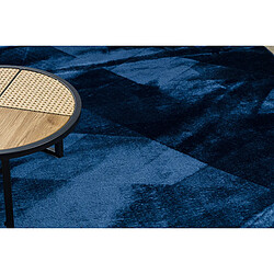 RUGSX Tapis VISCO bleu foncé 10 peluche, IMITATION FOURRURE DE LAPIN 140x190 cm pas cher