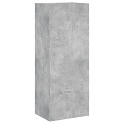 Maison Chic Meuble TV, Banc TV pour salon, Meuble de rangement mural gris béton 40,5x30x102 cm bois d'ingénierie -GKD27204