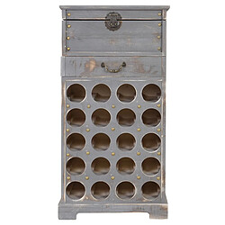 Decoshop26 Etagère à vin pour 20 bouteilles gris vieilli 94x48x31cm ETA04030