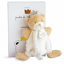 Doudou attache sucette Perlidoudou Ours petit roi - Doudou et compagnie