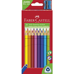 FABER-CASTELL Crayons de couleur Jumbo triangulaire, 20 étui ()